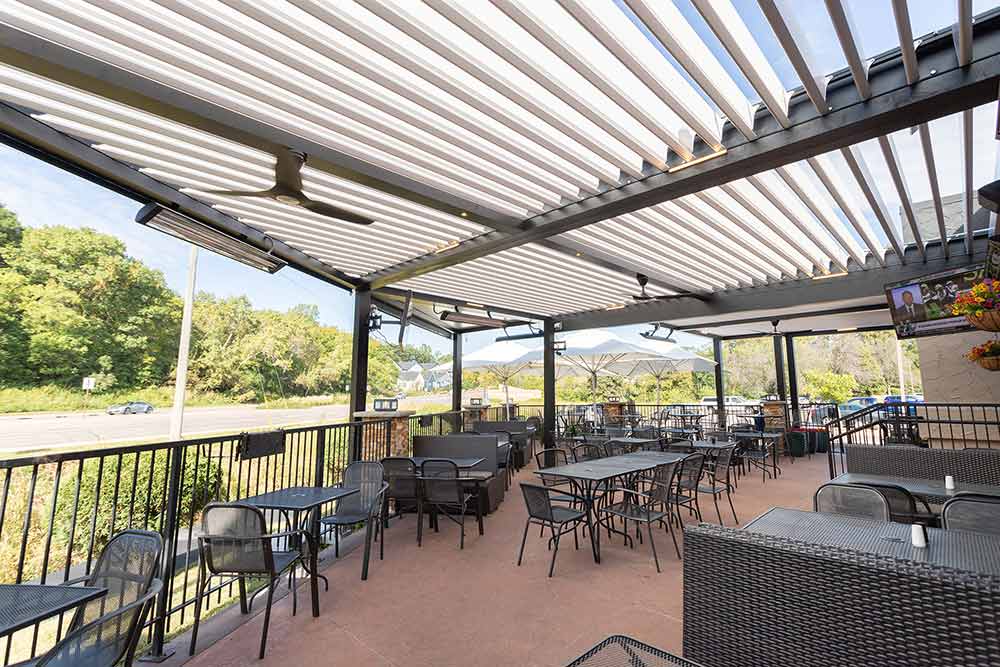 These fans can be customized to match the pergola’s design, blending comfort with aesthetics. Azenco Outdoor pergolas with fans