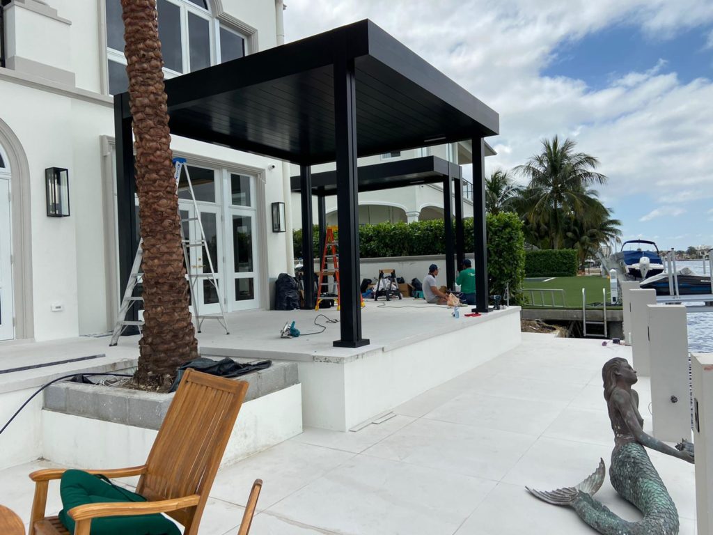 Fixing footings for hurricane rated pergola in Florida