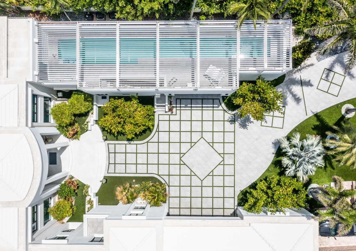 Drone view - Outdoor space - pergola Azenco Outdoor
