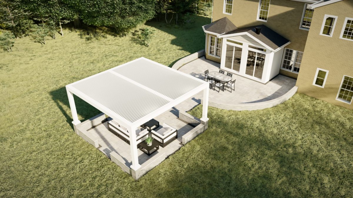 Pergola visualizer - 3D rendering Azenco