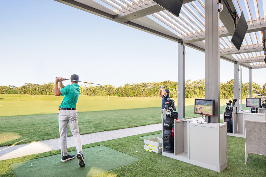 Golf practice course - Boca West club - Louvered pergola
