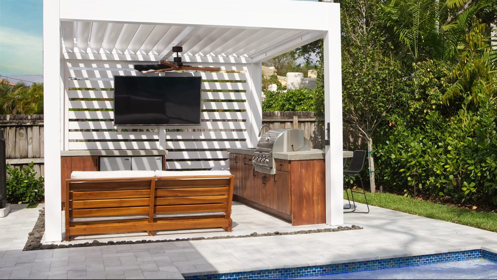 Pergola with TV