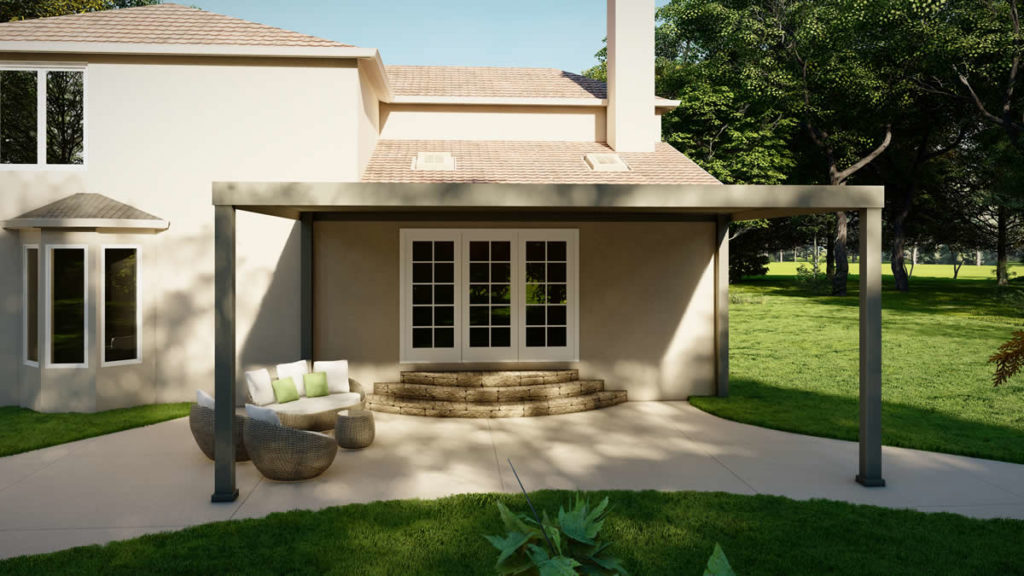 metal pergola - powder coated aluminum