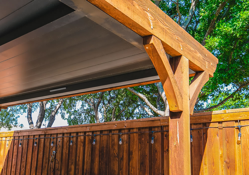 Aluminum wood pergola