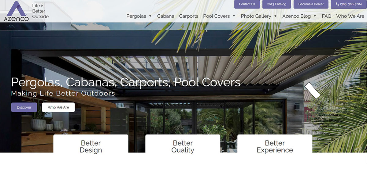 Azenco outdoor website 2023