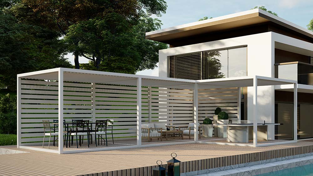 L-shaped caban 3 modules by Azenco