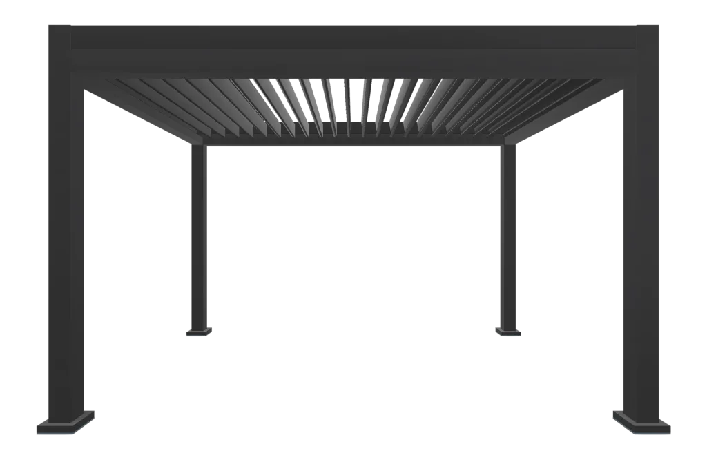 free standing motorized louvered pergola