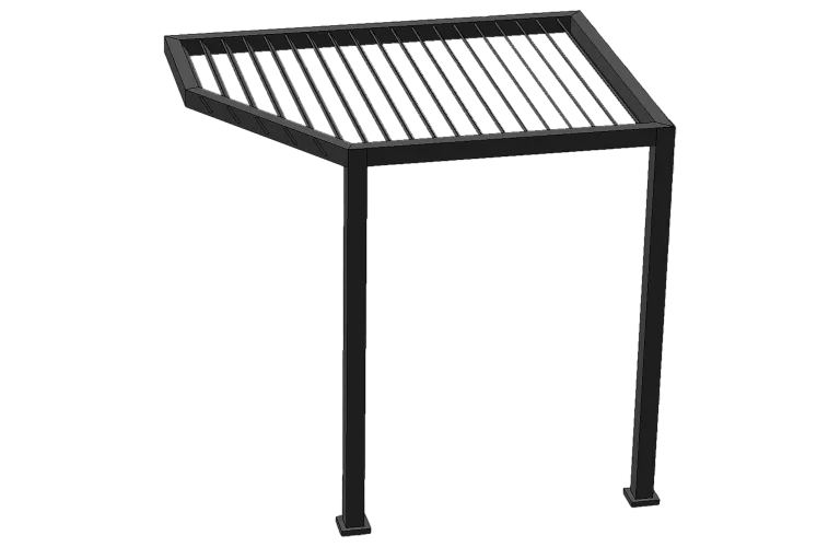 special cut motorized louvered pergola